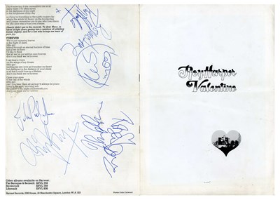 Lot 45 - Led Zeppelin Roy Harper Keith Moon Ronnie Lane 1974 Signed Valentine Programme & Ticket Stub (UK)